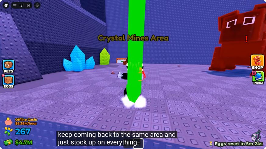 Crystal Mines route capture