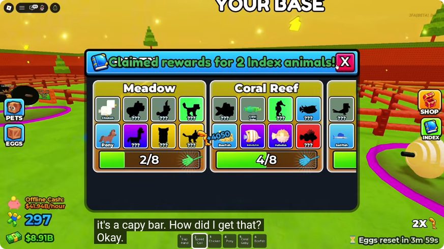 Animal Index in Jump for Animals gameplay